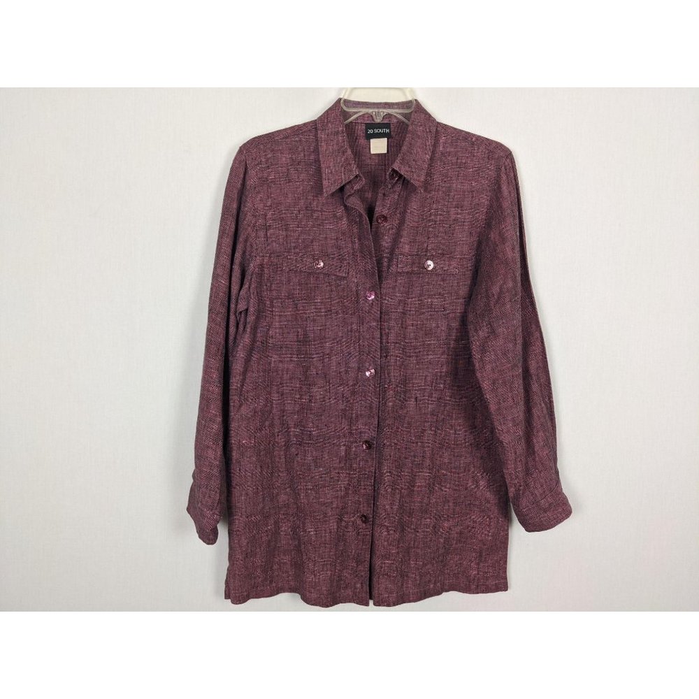 20‎ South long sleeve burgundy long sleeve women S